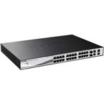 D-Link 24ポート 10／100M PoEスマートスイッチ with 4ポート 10／100／1000Mand 2 Combo SFP DES-1210-28P