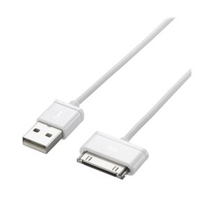 Logitec(ロジテック) Dockコネクタ付充電・転送USBケーブル／MFi認証／ストレート／携帯売場用／1.0m／ホワイト LHC-UADH10WH