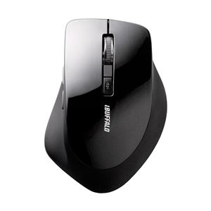 バッファロー（サプライ） 無線（2.4GHz）BlueLEDマウス 静音／5ボタンタイプ ブラック BSMBW13BK
