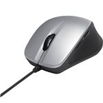 バッファロー（サプライ） 有線BlueLEDマウス 静音／5ボタンタイプ シルバー BSMBU19SV