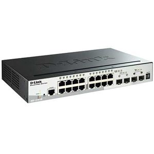D-Link 16P 10／100／1000BASE+4P SFP WebスマートProスイッチ（リミテッドライフタイム保証） DGS-1510-20