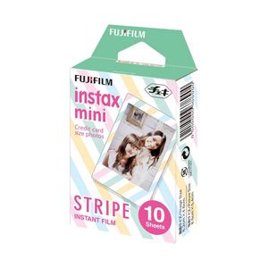 富士フイルム チェキ用カラーフィルム instax mini 絵柄（ストライプ） 10枚入 INSTAX MINI STRIPE WW 1