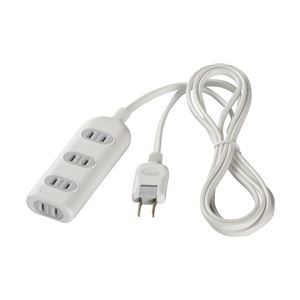 バッファロー（サプライ） 2ピン式電源タップ 4個口タイプ 5m ホワイト BSTAPST2450WH