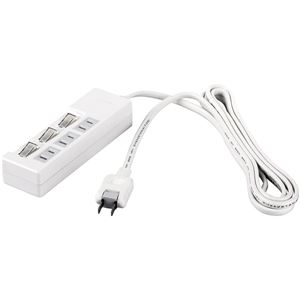 バッファロー（サプライ） 2ピン式電源タップ 3個口タイプ 雷サージ防止／個別スイッチ付 5m ホワイト BSTAPSW2350WH
