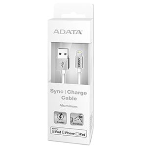 ADATA Lightningケーブル Sync＆Charge 2.4A対応 1m チタニウムケーブル先端アルミ使用モデル AMFIAL-100CM-CTI