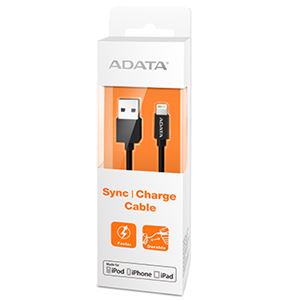 ADATA Lightningケーブル Sync＆Charge 2.4A対応 1m ブラック AMFIPL-100CM-CBK