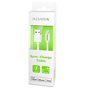ADATA Lightningケーブル Sync＆Charge 2.4A対応 1m ホワイト AMFIPL-100CM-CWH