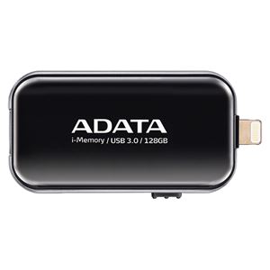 ADATA Lightning ＆ USB 3.0接続USBメモリ i-Memory UE710フラッシュドライブ ブラック/128GB AUE710-128G-CBK