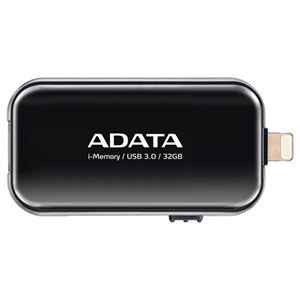 ADATA Lightning ＆ USB 3.0接続USBメモリ i-Memory UE710フラッシュドライブ ブラック/32GB AUE710-32G-CBK