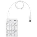 バッファロー（サプライ） スリムテンキーボード Tabキー付き ホワイト BSTK11WH