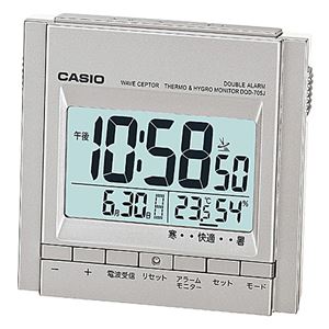 カシオ計算機 電波置き時計 チタニウムシルバー DQD-705J-8JF