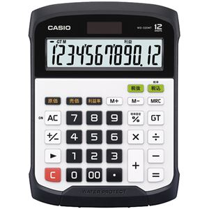 カシオ計算機 防水・防塵電卓 デスクトップタイプ 12桁 WD-320MT-N