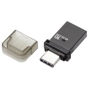 エレコム USBメモリ/USB3.0対応/Type-C/16GB/ブラック MF-CAU3116GBK