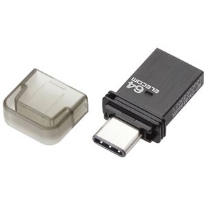 エレコム USBメモリ/USB3.0対応/Type-C/64GB/ブラック MF-CAU3164GBK
