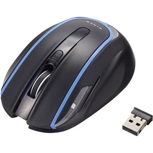 エレコム アイドリングストップマウス/BlueLED/5ボタン/無線/ブラック M-WK01DBBK