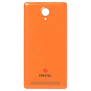 FREETEL FREETEL純正 Priori3用 バックカバー ビビッドオレンジ BC-FTJ152A-OR