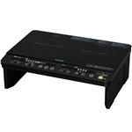 アイリスオーヤマ 2口IHコンロ（脚付） IHK-W1S-B