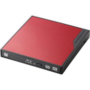 Logitec ポータブルBlu-rayディスクドライブ/USB3.0/再生＆編集ソフト付/レッド LBD-PMK6U3VRD