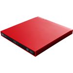 Logitec ポータブルBlu-rayディスクドライブ/USB3.0/スリム/再生＆編集ソフト付/レッド LBD-PUC6U3VRD