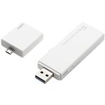 Logitec Lightningコネクタ搭載USBメモリ/USB3.0/32GB/microUSB変換アダプタ付/ホワイト LMF-LGU332GWH