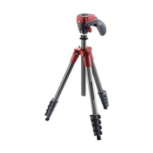 マンフロット COMPACT アクション三脚5段 フォトムービーキット レッド MKCOMPACTACN-RD