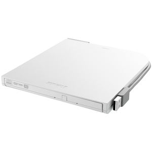 バッファロー Surface対応 書き込み・再生・編集ソフト添付 USB2.0用ポータブルDVDドライブスリムタイプ ホワイト DVSM-PTS58U2-WHC