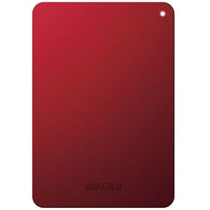 バッファロー ミニステーション ターボPC EX2 Plus対応 耐衝撃＆USB3.0 ポータブルHDD 1TBレッド HD-PNF1.0U3-BRD