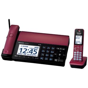 パナソニック（家電） デジタルコードレス普通紙ファクス（子機1台付き）（ボルドーレッド） KX-PD102DL-R