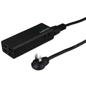 プリンストン コンパクト4ポートUSB給電機能付き2個口OAタップ 「Unitap」 （ブラック） PPS-UTAP3ABK