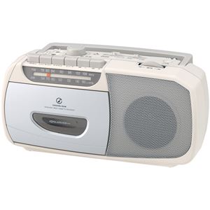コイズミ モノラルラジカセ ホワイト SAD-1207/W