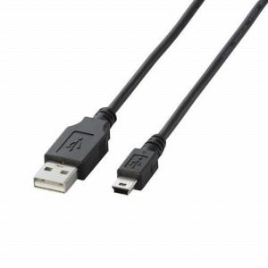 [ELECOM（エレコム）] USB2.0ケーブル（mini-Bタイプ）[2.0m] U2C-M20BK