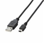[ELECOM（エレコム）] USB2.0ケーブル（mini-Bタイプ）[2.0m] U2C-M20BK