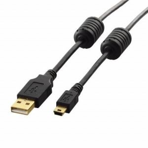 [ELECOM（エレコム）] フェライトコア付きUSB2.0ケーブル[0.5m] U2C-MF05BK
