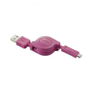 [ELECOM（エレコム）] 巻取り式切替スイッチ付スマホ用充電＆データ通信ケーブル MPA-AMBSWRL08PN