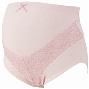 やわらかサポート妊婦帯ガードル 調整ベルト フラワーレース M ピンク 6210021