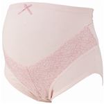 やわらかサポート妊婦帯ガードル 調整ベルト フラワーレース M ピンク 6210021