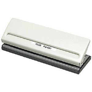 PLUS 6穴パンチ移動式 バインダー式手帳対応 ホワイト PU-601