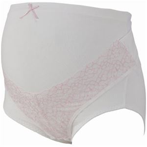 やわらかサポート妊婦帯ガードル 調整ベルト フラワーレース M ホワイト 6210021