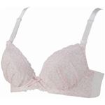 ふわツインパッド マタニティブラジャー ストラップオープン フラワーレース(ワイヤー入り) D75 ホワイト 6110074