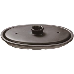 魔法のお皿 大判型 蓋付 黒