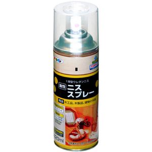 アサヒペン 油性ニススプレー ツヤ消しクリヤ 420ml