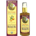 （まとめ買い）BADGER(バジャー) マッサージオイル スウィートオレンジ 118ml×2セット