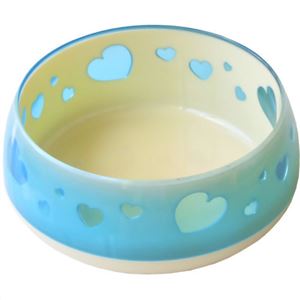 ペッツルート おいしく見えるワン食器 M ブルーハート