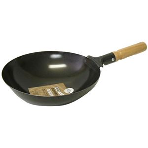 鉄製本格北京鍋 木柄 27cm