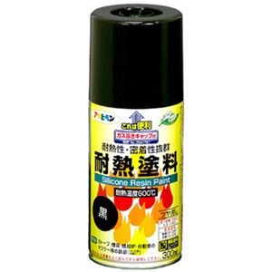 アサヒペン 耐熱塗料スプレー 黒 300ml