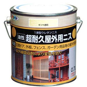 アサヒペン 油性超耐久屋外用ニス 半ツヤ透明 0.7L