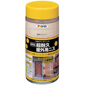 アサヒペン 油性超耐久屋外用ニス 透明(クリヤ) 300ml