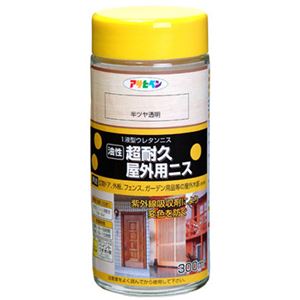 アサヒペン 油性超耐久屋外用ニス 半ツヤ透明 300ml