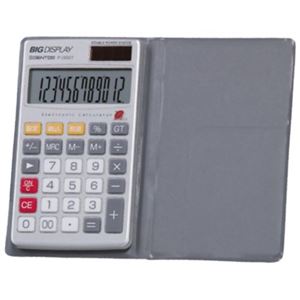 ADESSO(アデッソ) ビッグディスプレイ電卓 携帯サイズ 12桁 P-2830T