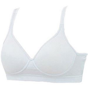 アイシルク ストレッチシルク モールドカップブラジャー サックス L
